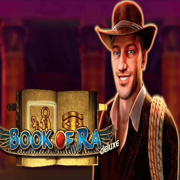 Slots logo of Book of Ra Deluxe from Novomatic at Instant Casino