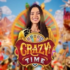 Crazy Time slot visual from Evolution available on instanttcasino.com